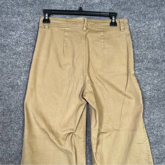 Everlane Womens 4 Tan High Rise Wide Leg Canvas Pocket Hipster Denim Jeans Pants - Picture 4 of 8